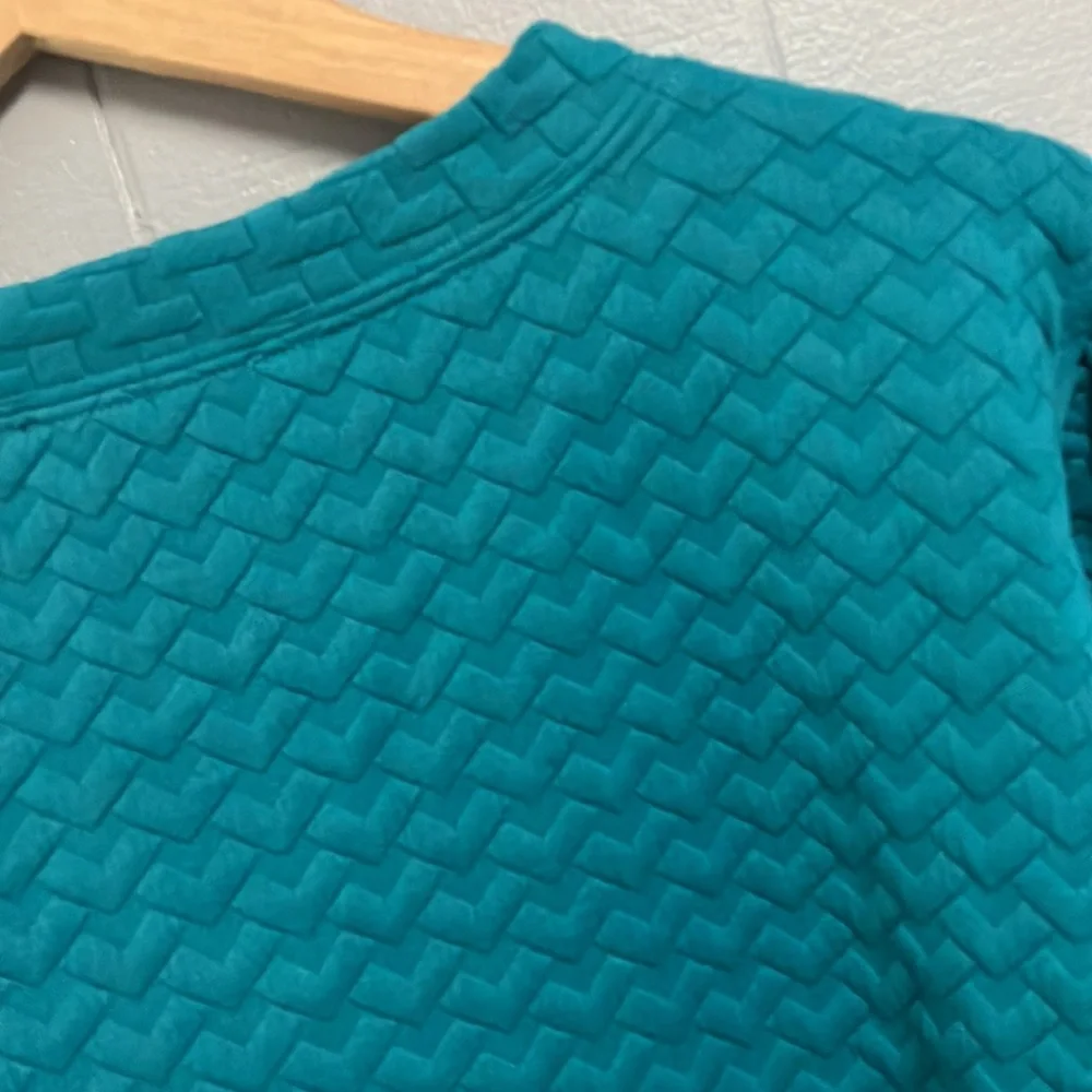 NWT Fate Teal Textured Sweatshirt 1X - Picture 9 of 10